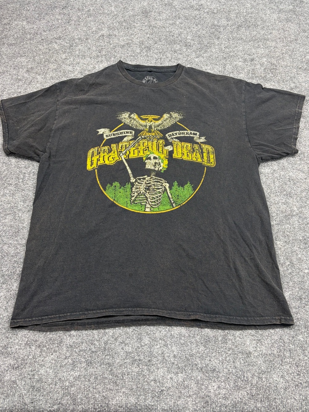 Grateful Dead Sunshine Daydream Eagle Skeleton Graphic T-Shirt Large